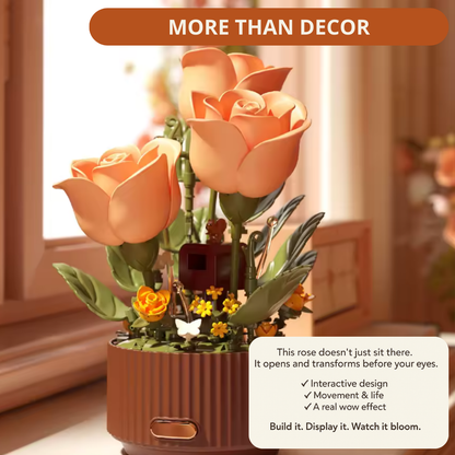 Blooming Rose Building Block Set