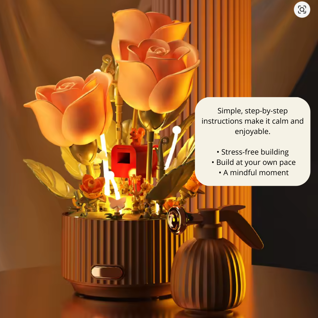 Blooming Rose Building Block Set