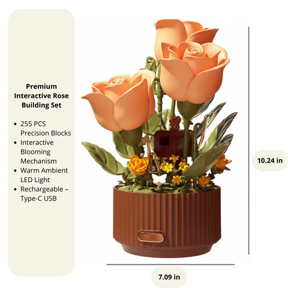 Blooming Rose Building Block Set